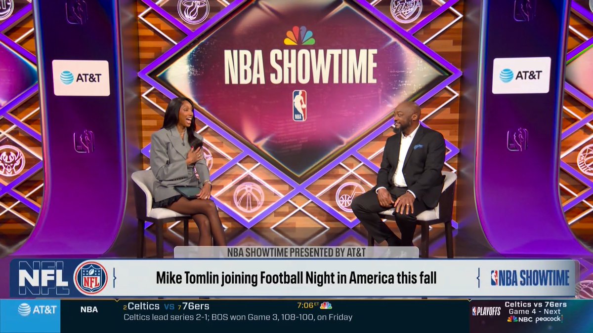 Ex-#Steelers HC Mike Tomlin made his first appearance on NBC tonight to discuss his upcoming role as an analyst on Football Night in America. Tomlin said at the end that, “gun to my head,” he believes Aaron Rodgers will be the Steelers’ QB next season.