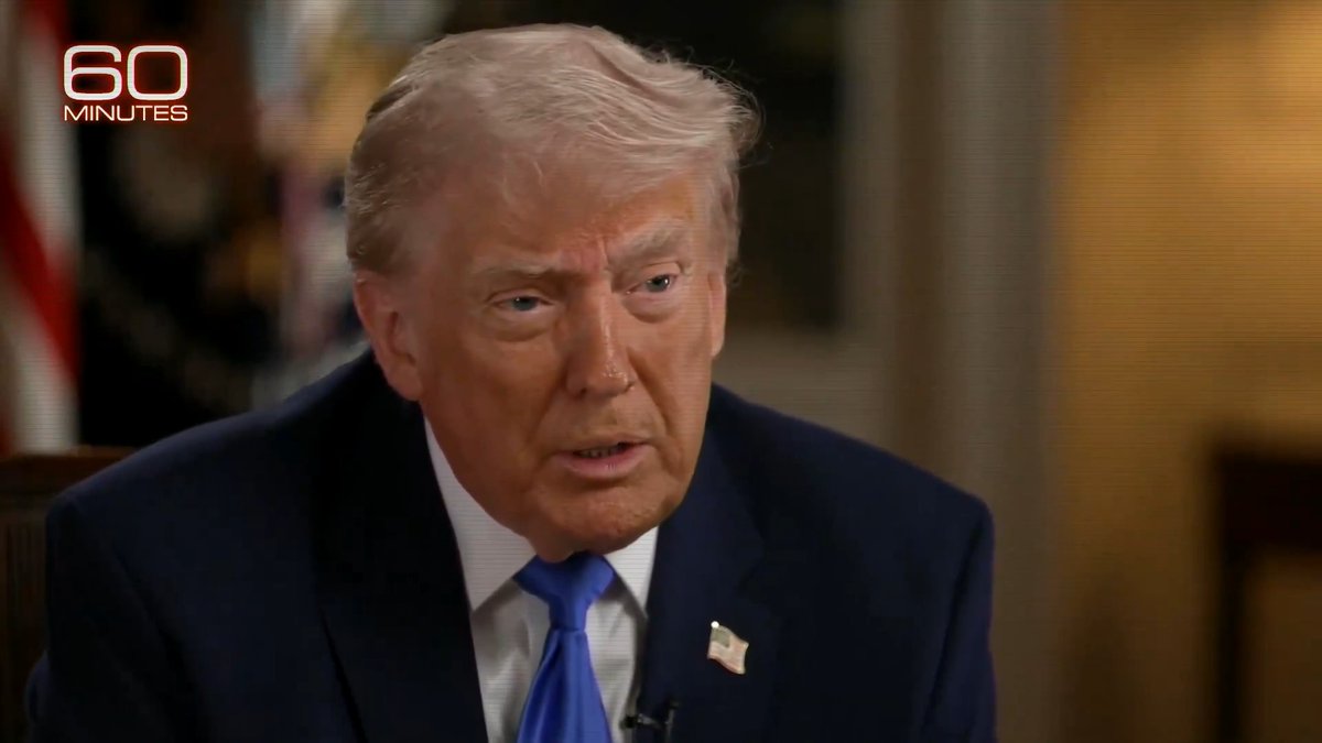 Absolute comedy gold on 60 Minutes. Told the shooter attended a "No Kings" protest, US President Donald Trump gets incredibly defensive & explicitly declares, "I'm not a king." His authoritarian complex is so fragile he has to literally deny wearing a crown on national TV 😭🤣😂