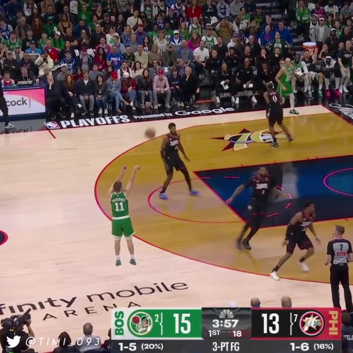Playoff P hits another three and instantly looks at Reggie Miller 😂