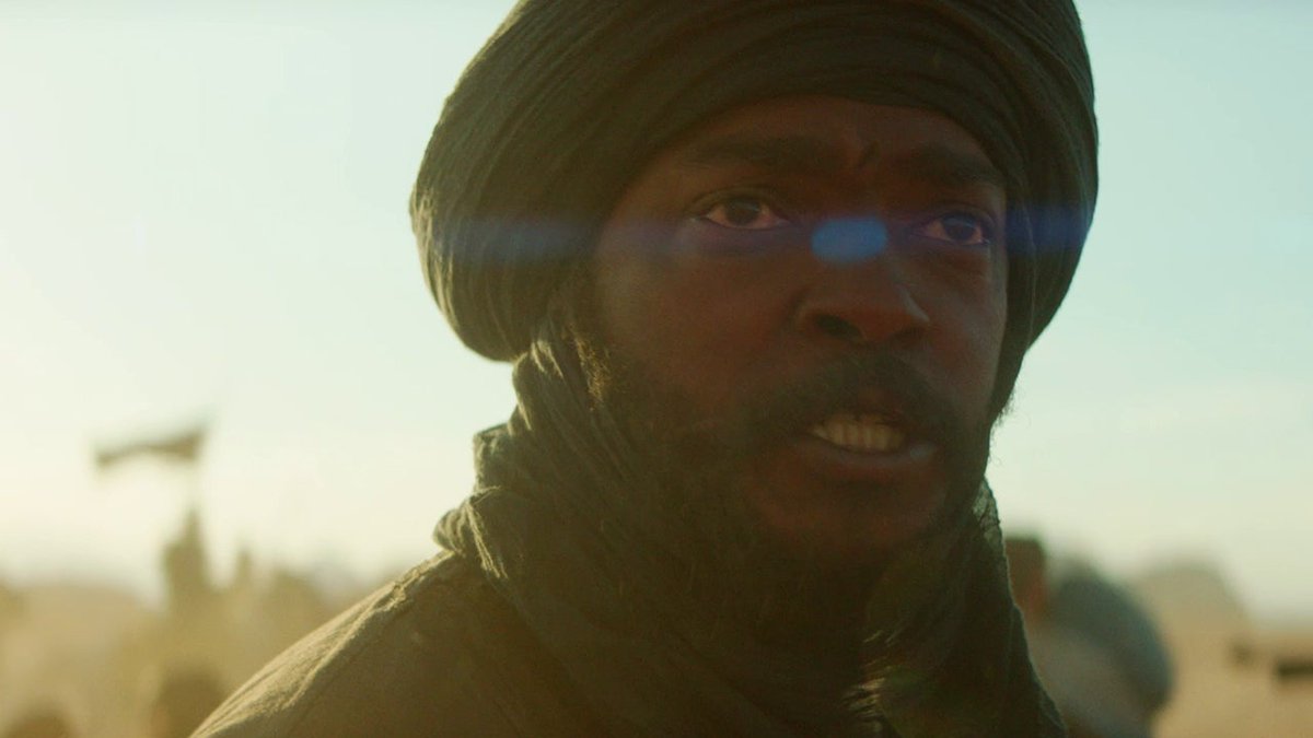 Anthony Mackie plays a legendary bandit helping a princess on the run in Desert Warrior, coming to theaters on April 24!