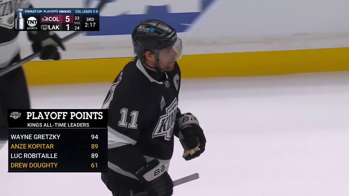 A standing ovation for Anze Kopitar as he hit the ice in the final minutes of regulation 👑 #StanleyCup