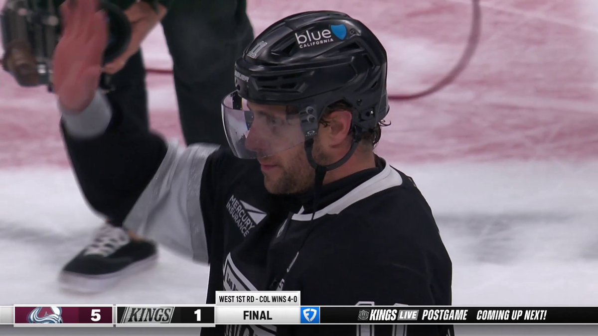 Anze Kopitar leaves the ice for the final time in his NHL career 🩶