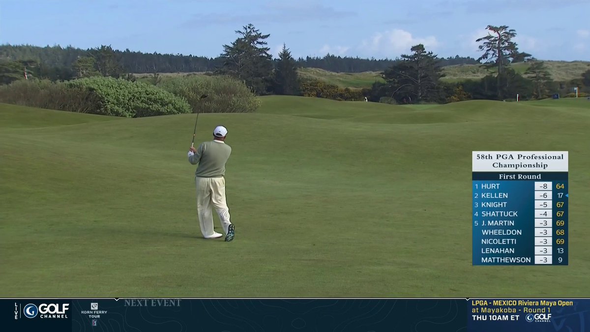 "Go in the hole. Come on, double eagle, let's go." Michael Block, Bandon Dunes and some PGA Professional Championship action right now on Golf Channel.