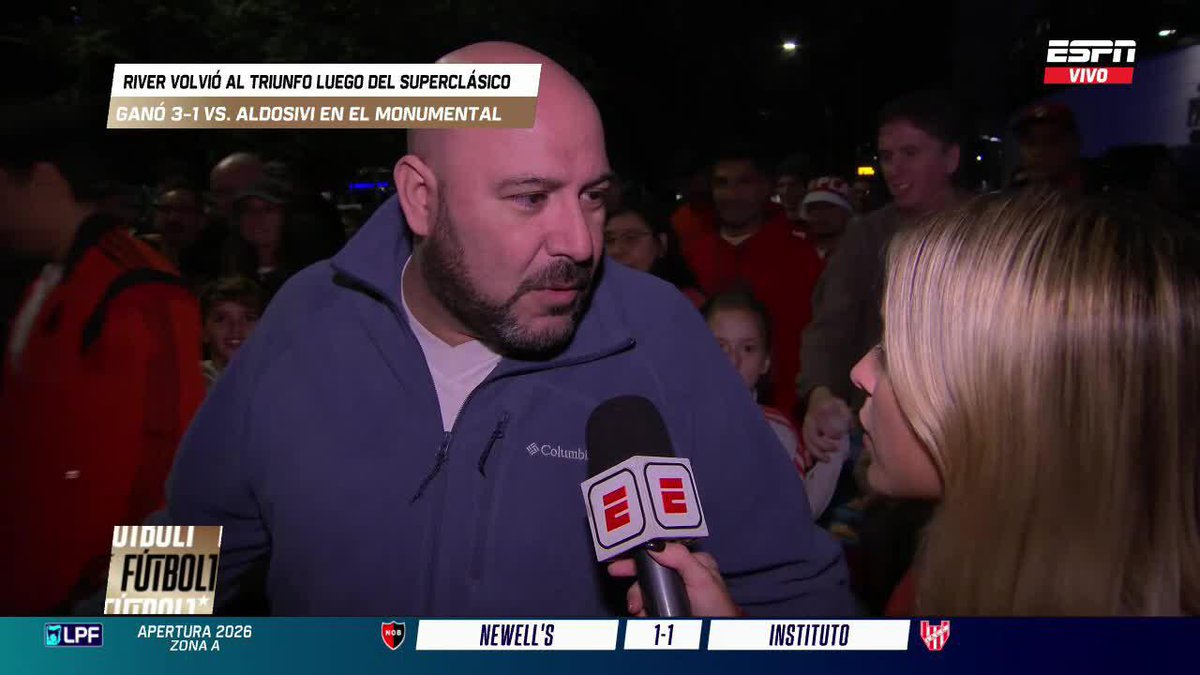 "CHACHO INTERINO, QUE SE VAYA" Atención a las explosivas declaraciones de este hincha de River tras el triunfo vs. Aldosivi. ¿Coincidís? 📺 #ESPNFútbol1 | #DisneyPlus Plan Premium