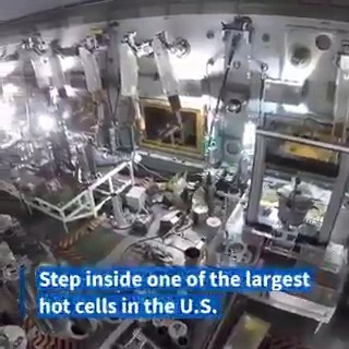 🇺🇸 ☢️ The Idaho National Lab is one of the largest hot cells in the U.S.! Scientists remotely handle radioactive material with giant robot arms behind insane shielding.