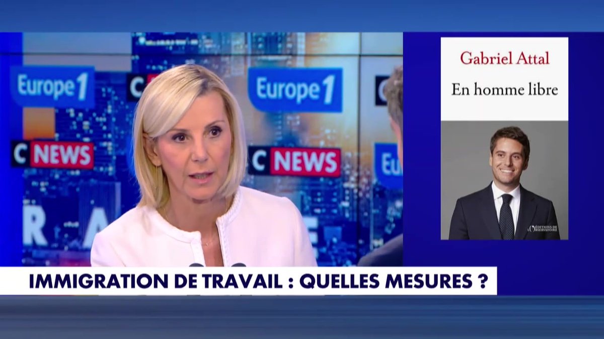 Immigration : "Je souhaite une préférence travail (...) Il n'y a pas besoin de toucher aux traités ni à la Constitution" assure Gabriel Attal #LaGrandeInterview #Europe1
