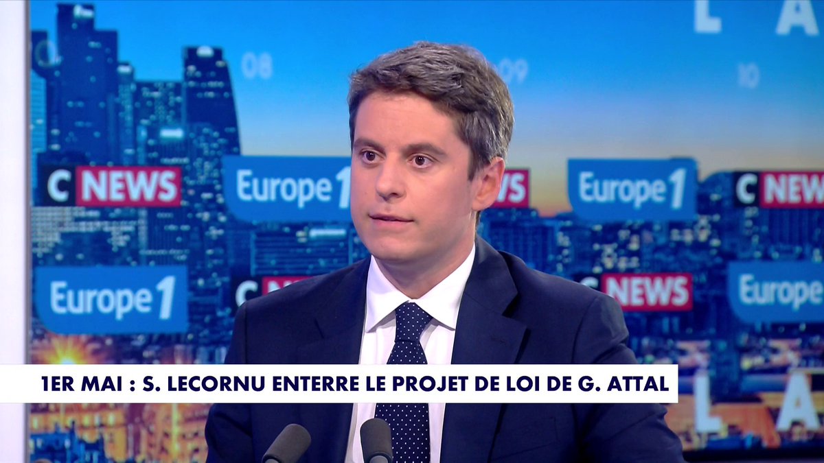 Gabriel Attal qui est millionnaire sans jamais avoir travaillé veut absolument priver les travailleurs de leur journée de lutte du 1er mai. C’est une obsession. La fascination de l’inconnu, sans doute…