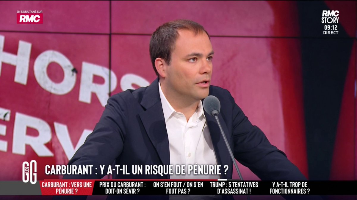 🔴 Emmanuel Macron promet qu'il n'y aura pas de pénurie de carburants 🗣️ Charles Consigny: "Si le président disait la vérité sur tous les sujets, il y aurait une guerre civile ! Il nous ment par omission. C'est la responsabilité du groupe Total d'éviter la pénurie." #GGRMC