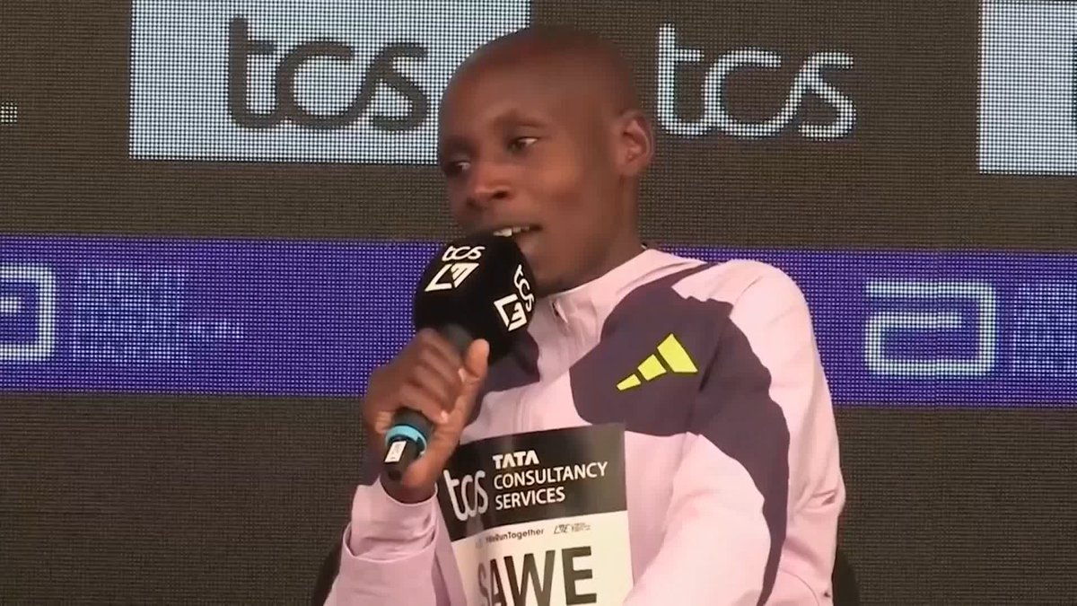 "I think it's something not to be forgotten" 🗣️ New marathon world record holder Sabastian Sawe reacts to his London Marathon triumph, completing the race in 1:59:30 🌟