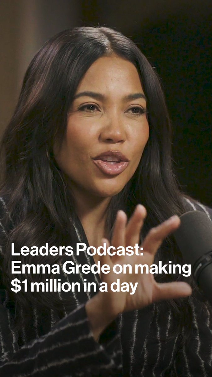 "Behind the scenes I was scrambling." Emma Grede shares what it's like to make $1 million in a day but still be under pressure. Watch the full Leaders with Francine Lacqua interview: