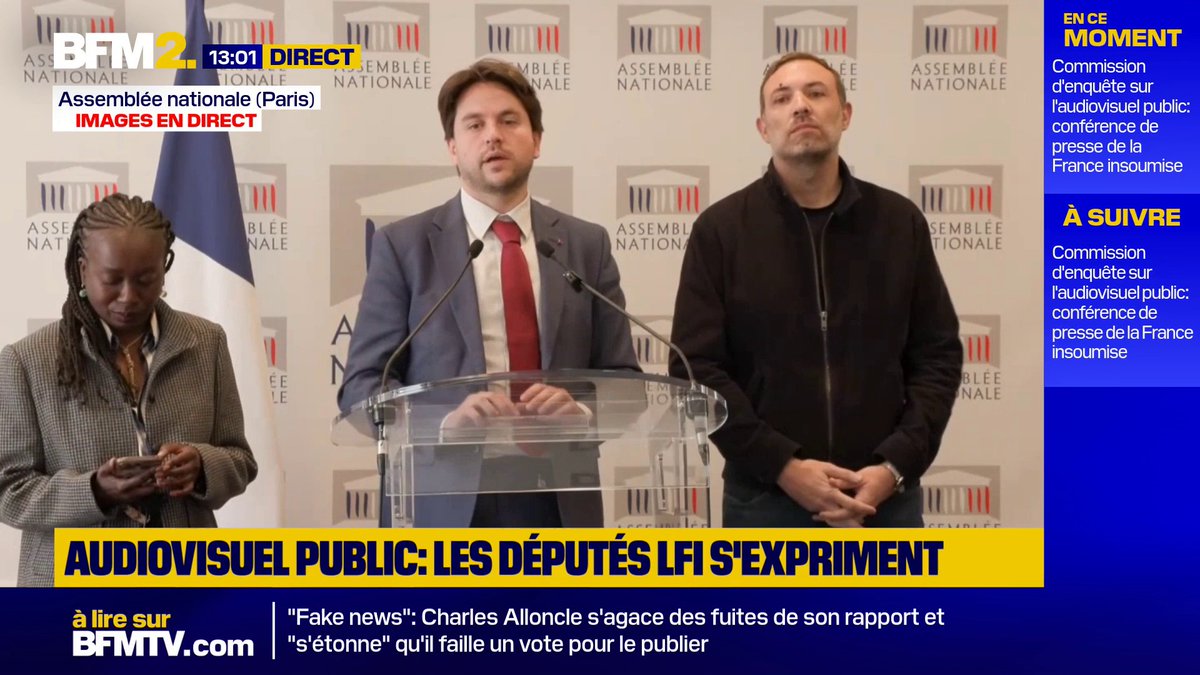 Audiovisuel public: "Nous voterons contre ce rapport, tout simplement parce qu'il ne s'agit pas d'un rapport", annonce le député LFI Aurélien Saintoul #BFM2