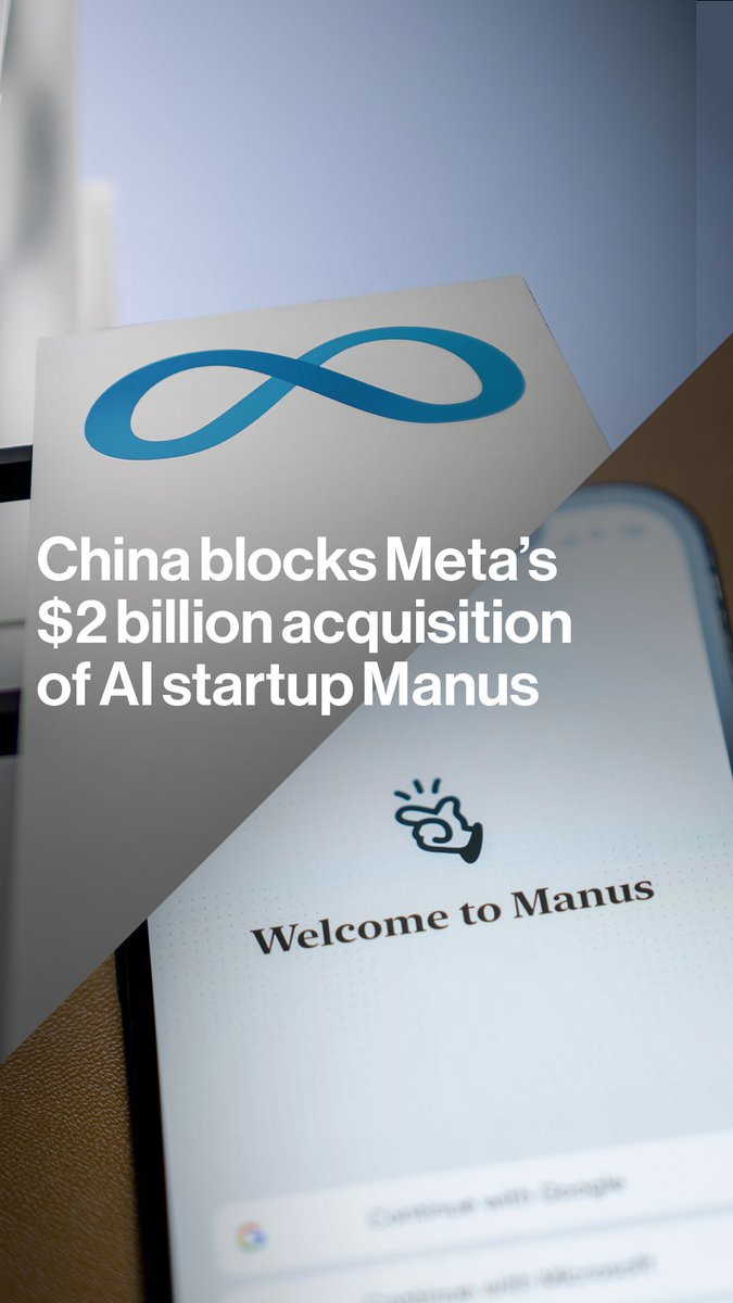 China has blocked Meta’s $2 billion acquisition of agentic AI startup Manus, making a surprise move to unwind a deal that’s drawn fire for the leakage of technology to the US. Bloomberg's Matt Bloxham explains