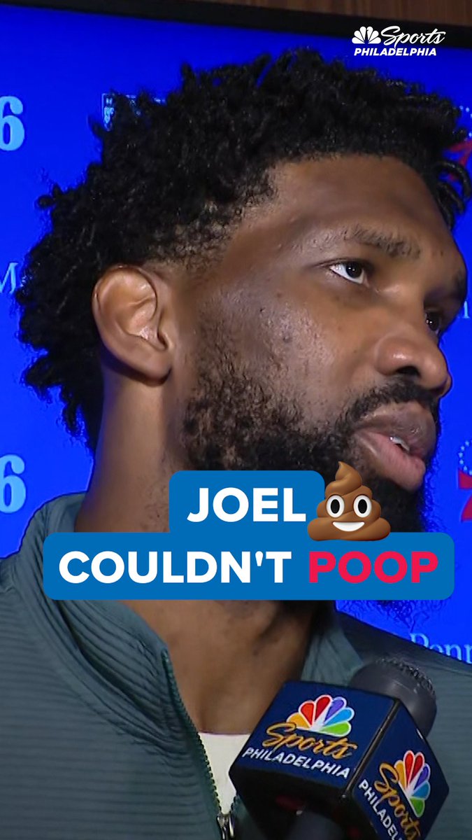 Joel Embiid revealed that he couldn’t poop or walk 😳 (🎥 NBC Sports Philadelphia )
