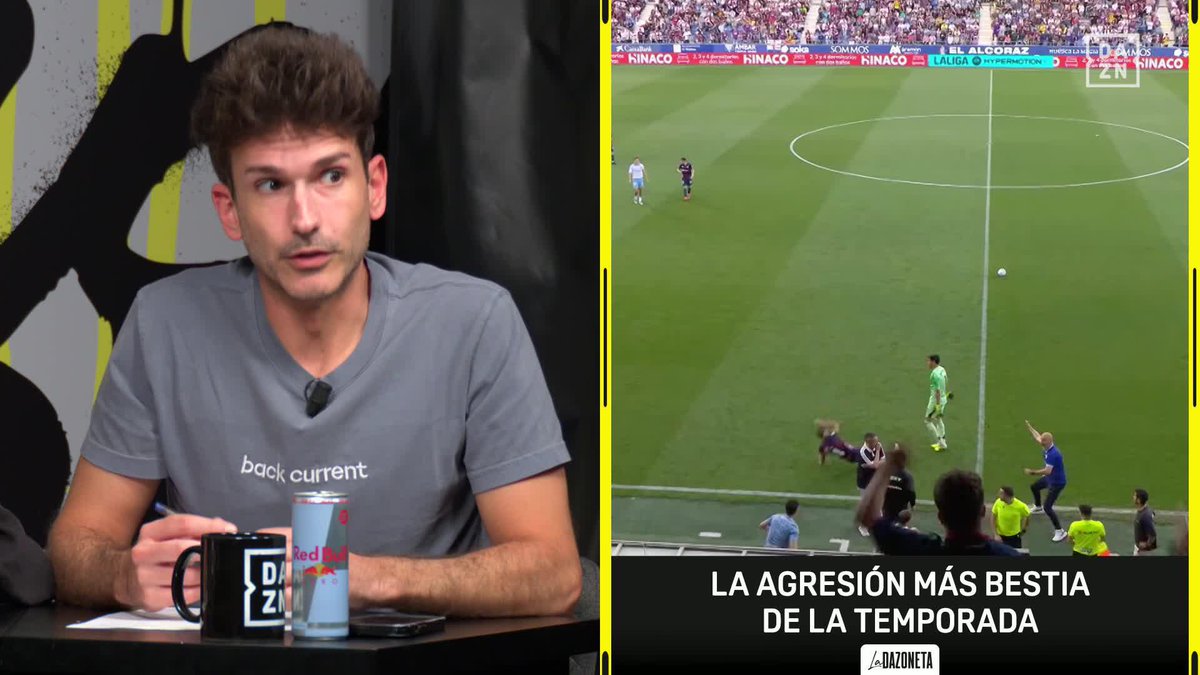 LA AGRESIÓN MÁS BESTIA DE LA TEMPORADA: LA DE ANDRADA CONTRA EL HUESCA 🟥 La surrealista reacción del portero argentino del Real Zaragoza🇦🇷 Mira #LADAZONETA GRATIS aquí 🔗