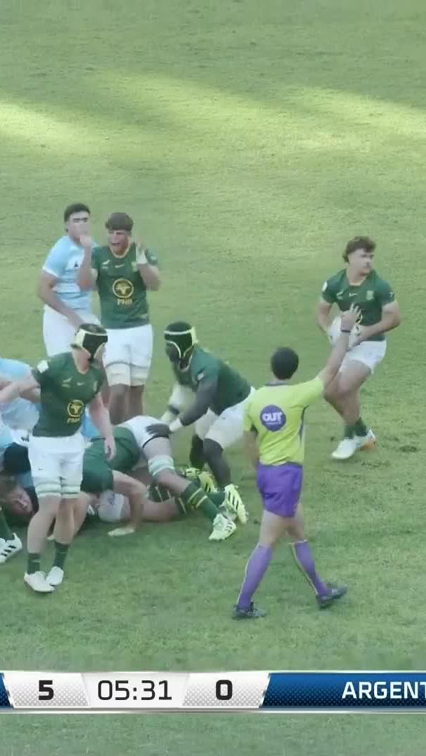 South African rugby heritage 😏🇿🇦 The first scrum of the match results in a penalty to the Junior Boks 💪💪 📺 Stream #TRCU20 on DStv: