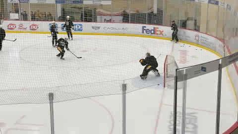 A lot of iron as Sidney Crosby gets Arturs Silovs ready for Game 5 tonight #Pens