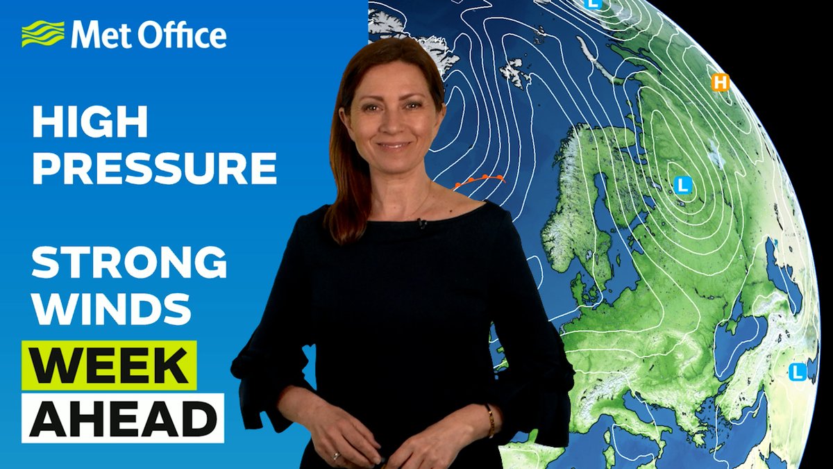 This week our weather is dry and sunny in many areas, although with strong winds ☀️ There’s potential for showery outbreaks, maybe even thunder, later in the week ⛈️ Watch our latest Week Ahead forecast with Clare ⤵️ 🧵 1/2