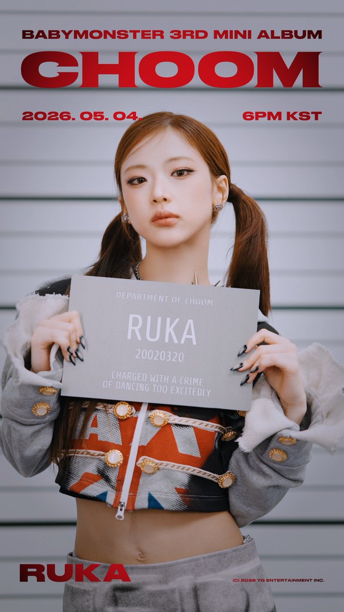 [춤 (CHOOM)] MOVING POSTER | RUKA 2026.05.04. 6PM KST Pre-Order Now. Pre-Save Now. #BABYMONSTER #베이비몬스터 #3rdMINIALBUM #춤 #CHOOM #RUKA #루카 #YG