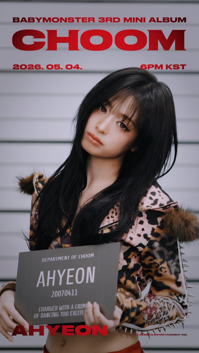 [춤 (CHOOM)] MOVING POSTER | AHYEON 2026.05.04. 6PM KST Pre-Order Now. Pre-Save Now. #BABYMONSTER #베이비몬스터 #3rdMINIALBUM #춤 #CHOOM #AHYEON #아현 #YG