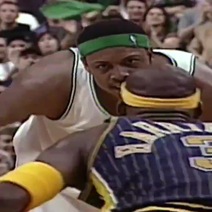Paul Pierce was some really bad mfer ๐ค On this day in 2003: he gets into trash-talk with Al Harrington and then hits a three right in his face (great Mike Gorman on the mic).