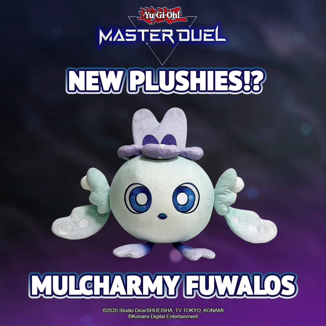 The wait is over. #YuGiOhMASTERDUEL Challenger Cup and Deck Master Cup winners, your charming plushies are almost ready. Looking for a way to win these fabulous prizes? Follow Yu-Gi-Oh! TCG and Yu-Gi-Oh! Card Games (KONAMI Europe) for more news on events and where you can win your own Mulcharmy Plushy!
