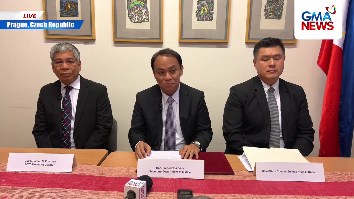 BREAKING NEWS: Former congressman Zaldy Co is no longer with Czech authorities, according to Department of Justice Sec. Fredderick Vida. Sec. Vida has also confirmed that Co is no longer in Czech Republic territory. Visit for updates.