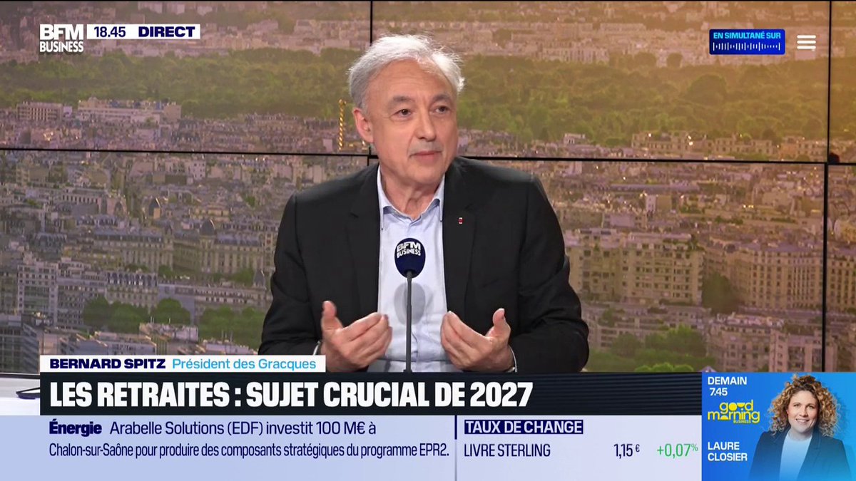 Les retraites : sujet crucial de 2027 "Les Français croient qu'ils capitalisent sur les retraites, alors que c'est un système de répartition. Il faut réussir à faire comprendre cette logique à tout le monde, sans ça, on n'y réussira pas" 💬Bernard Spitz 🎙️Hedwige Chevrillon