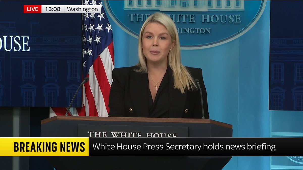 "Nobody in recent years has faced more bullets and more violence than President Trump." White House press secretary Karoline Leavitt condemns a "left-wing cult of hatred" and accuses Trump's critics of "legitimising this violence." 📺 Sky 501