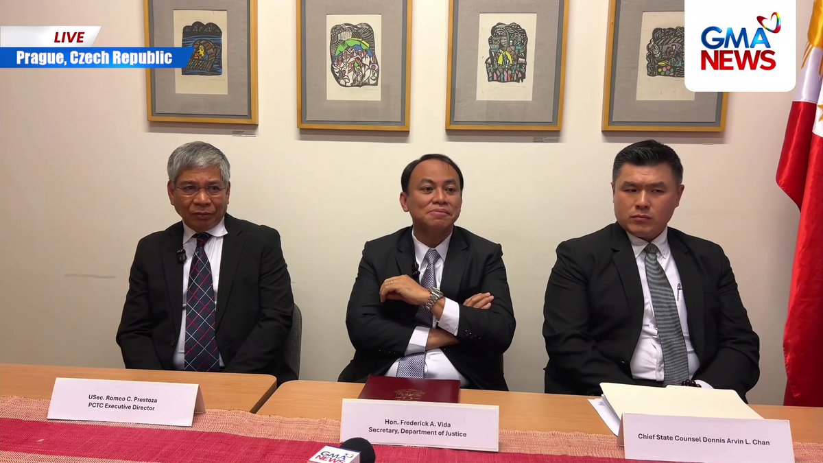 YES HE'S [ZALDY CO] FREE Department of Justice Sec. Fredderick Vida gave an update on the status of Zaldy Co during a press conference in Prague, Czech Republic on Tuesday early morning, April 28, 2026 (PH time). "He is not within the Czech Republic," Sec. Vida said.