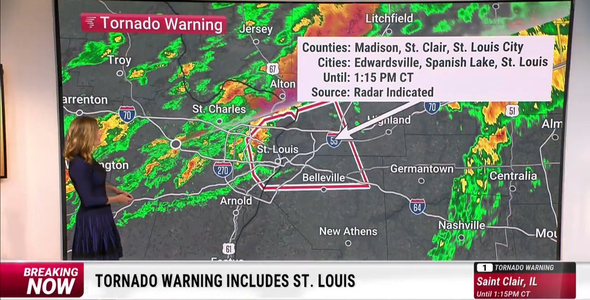 BREAKING: We're tracking a tornado warning in St. Louis. Stream live severe storm coverage here: