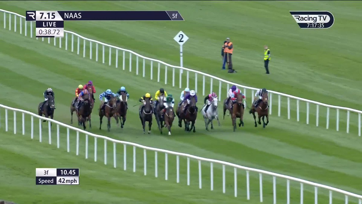 Impressive 👀 Mission Central powers home to land the Listed Anglesey Lodge Equine Hospital Woodlands Stakes for Aidan O'Brien and Ryan Moore 🟠🔵 Naas Racecourse