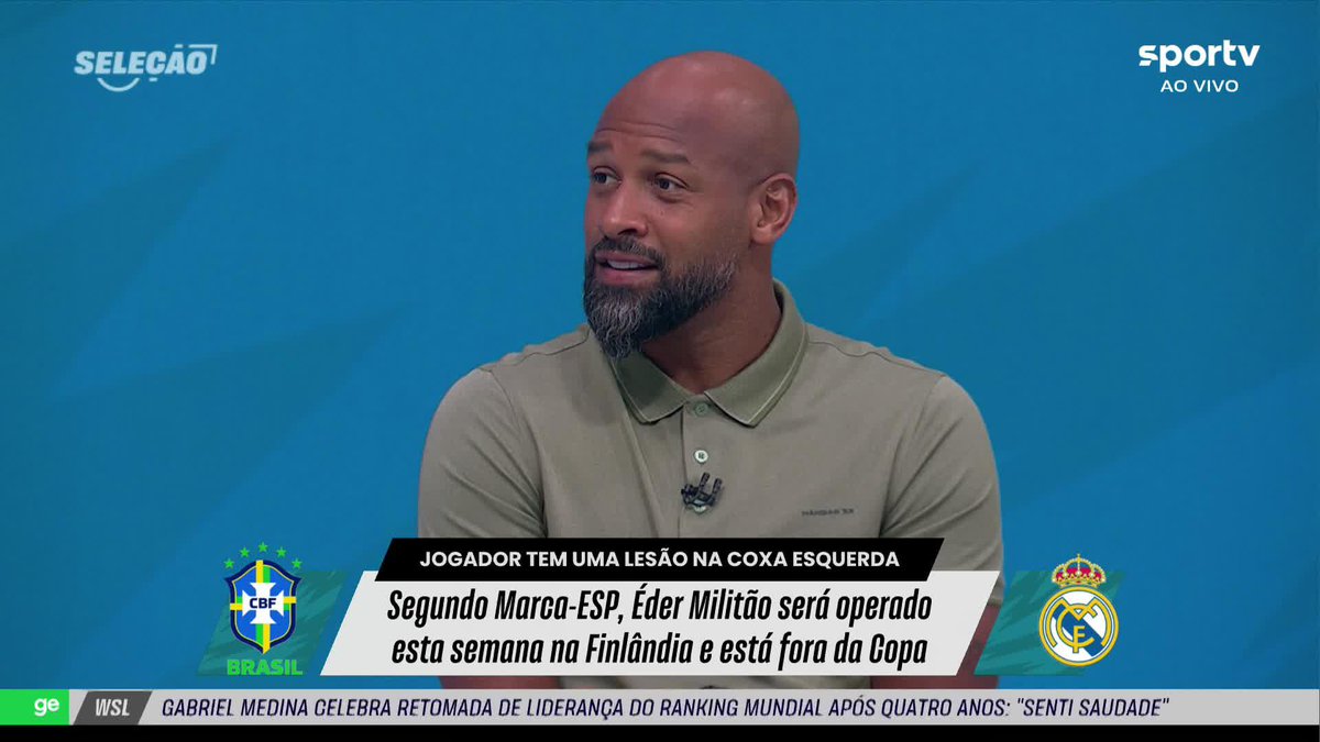 “Ancelotti já falou que quer os jogadores 100% fisicamente. Ele não falou tecnicamente, falou fisicamente. Fisicamente, Neymar está chegando perto dos 100% dele.” “Na minha Seleção, eu levaria Neymar (para a Copa).” 🎙️ Fellipe Bastos 🎥 sportv ge