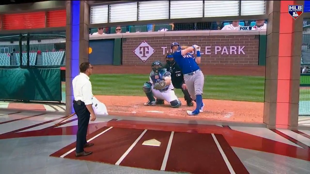 After battling injuries over the past few years, Josh Jung has arrived, slashing .308/.360/.560 with 15 XBH through the first 25 games! Mark DeRosa breaks down Jung's ascension at the plate this season at the skybox. #MLBCentral | Texas Rangers