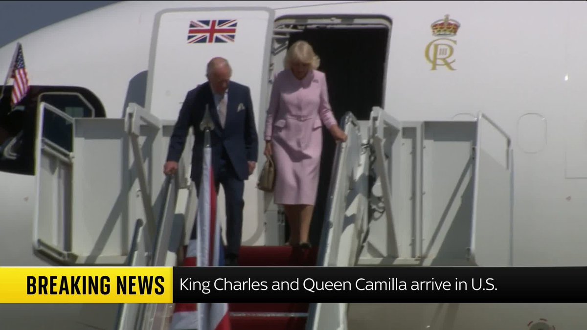 BREAKING: King Charles and Queen Camilla arrive in the U.S. It is the first time Charles has visited the U.S. as monarch, and the first state visit of any British monarch since 2007. 📺 Sky 501, Virgin 602, Freeview 233 and YouTube