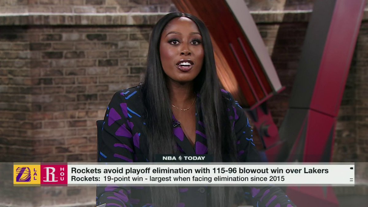 "They finally played with some pride because you don't want to get swept. ... They finally found their defense." —Chiney Ogwumike on the Rockets' adjustments to get the win in Game 4 vs. the Lakers 👀