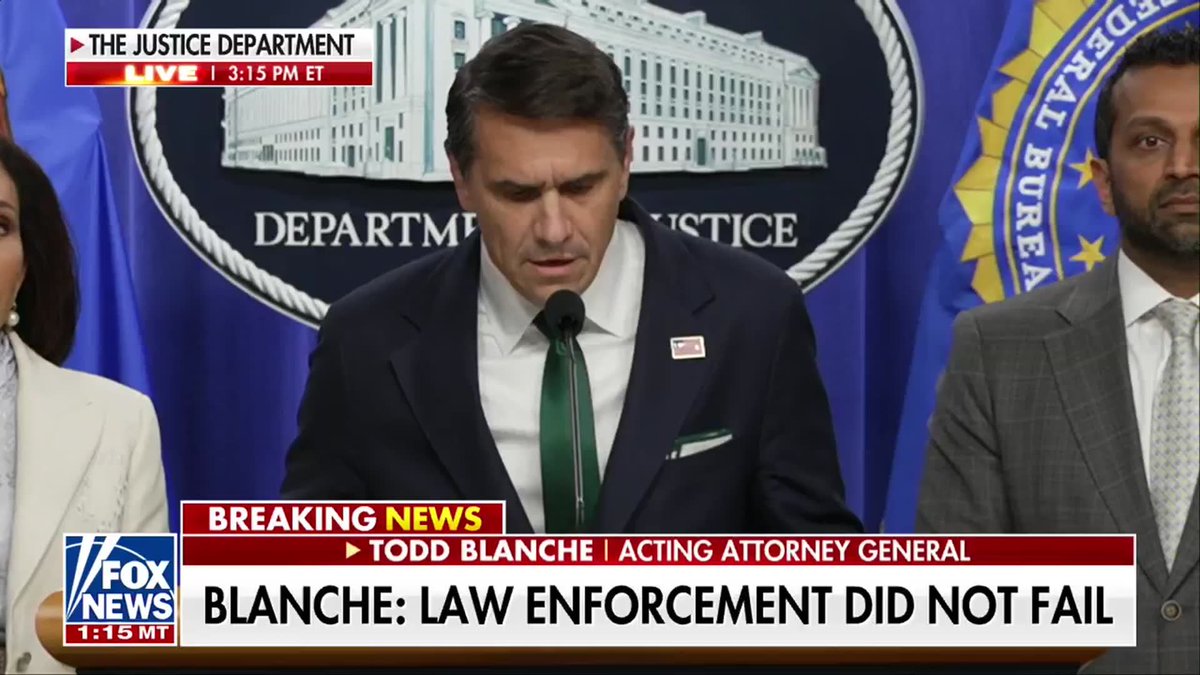 BREAKING: Acting Attorney General Todd Blanche reads the charges that WHCA dinner shooter Cole Allen could face: “The first count is attempted assassination of the president of the United States. This count is punishable by up to life in prison.” “The second count is interstate transportation of a firearm to commit a felony. This is punishable by up to 10 years in prison” “The third count is discharge of a firearm during a crime of violence, which is punishable by a mandatory minimum term of imprisonment of ten years, a maximum of life, and the 10 years is consecutive to any other sentence imposed.”
