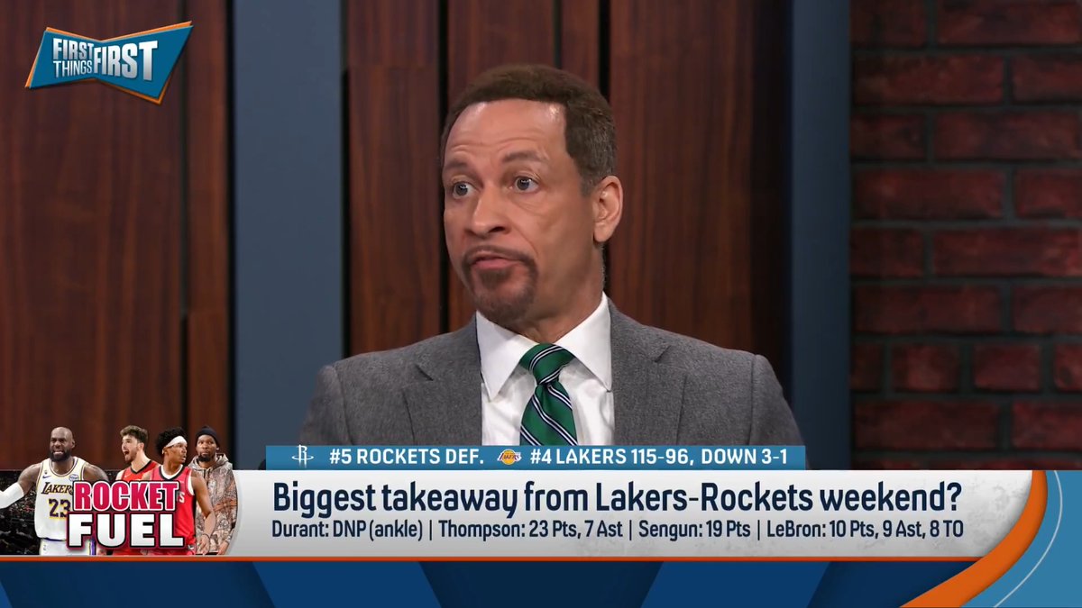 “I think even if Durant plays, the Lakers win this series because LeBron is still better than Durant. He does more.” Chris Broussard thinks KD should’ve been on the bench for the Rockets: