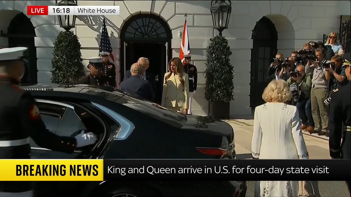 BREAKING: The King and Queen are greeted by President Trump and the First Lady at the White House. Yalda Hakim |