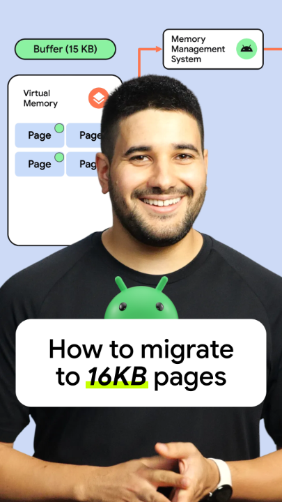 Understand the fundamentals of Android's memory page architecture to optimize performance. 🧠 Dive into the details of: 💡 Physical and virtual memory 📂 Efficient data access 🛠️ 16 KB size compatibility