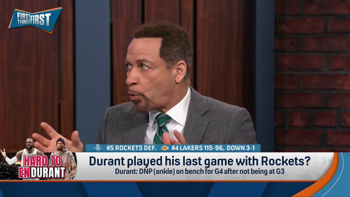 .Chris Broussard says Houston needs to get Giannis, but if they can’t, here’s what they should do: “If I’m Houston, I do not want to go through this again…Who necessarily wants [KD]? How about these six squads: Minnesota, Atlanta, Cleveland, Detroit, the Knicks, Milwaukee.”
