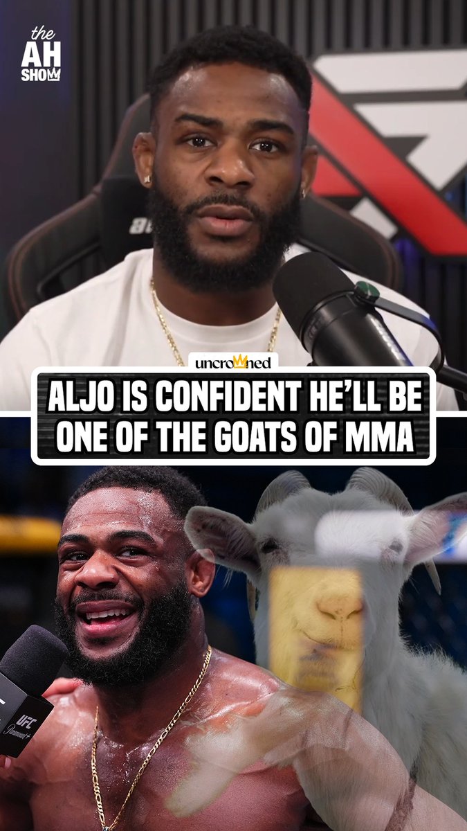 Aljo believes a title in a second weight class would put him in the class of MMA GOATs – do you agree? 🐐