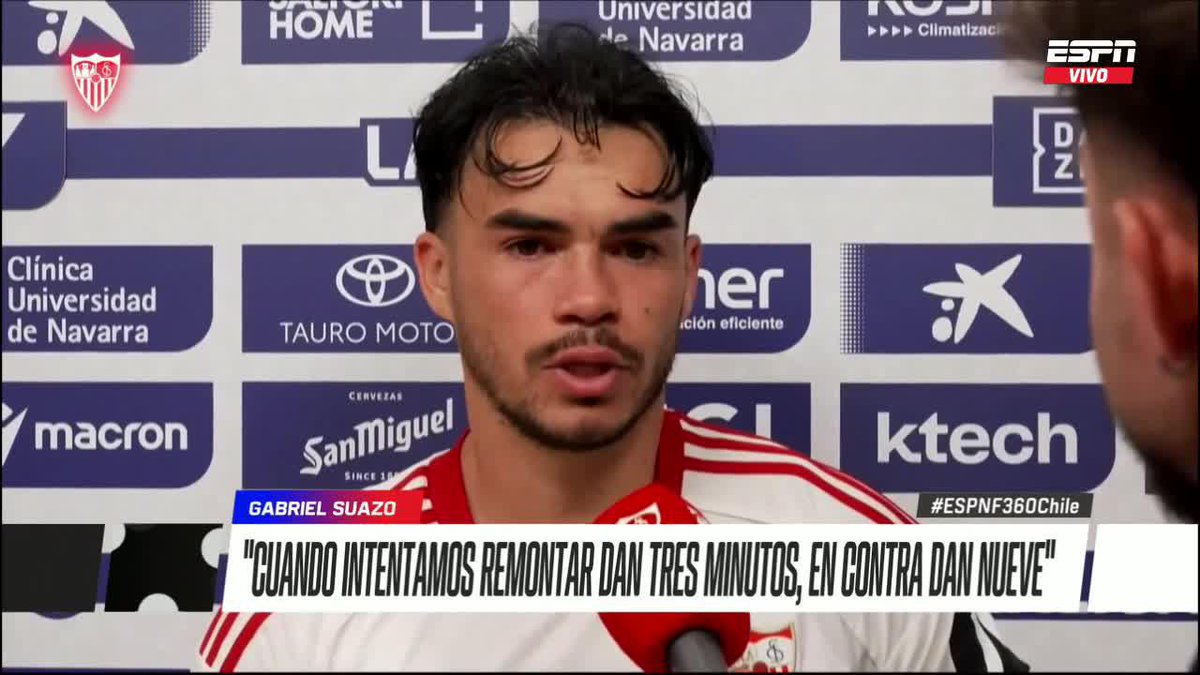 Ex Colo-Colo Gabriel Suazo estuvo desconsolado tras una nueva derrota del Sevilla, estando en descenso directo a falta de 5 partidos - "Hay que seguir adelante, sobre todo en estos momentos malos, me tocó vivir esto una vez en el equipo de mis amores"