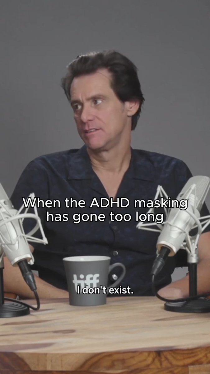 Jim Carrey was diagnosed with ADHD as a child. It gave him an unmistakable creative energy we know and love, but behind the jokes and high energy, there’s something deeper—because when you spend your whole life masking HARD, it can leave you with a full-on identity crisis. You become a character, adapting to every situation, until one day, you don’t know where the mask ends and you begin. 🧠 ADHD brain breakdown: 🎭 Masking for survival: ADHDers (especially women) learn early to suppress impulsivity, fidgeting, or "weird" interests to avoid judgment. 🫂 Identity crisis overload: When you’ve spent years mirroring others, it’s hard to tell if you actually like something or if it was just an attempt to fit in. 😰 Exhaustion & burnout: Constantly performing is draining, and when the mask cracks, the emotional fallout can be overwhelming. If this sounds like you, you’re not alone. 💙 Our app is like a pocket ADHD coach—helping you unmask and understand your brain. Take our ADHD traits quiz today by clicking the link in our bio 🔗 via tiff_net on TT #ADHD #Masking #Unmasking #JimCarrey #ADHDBrain