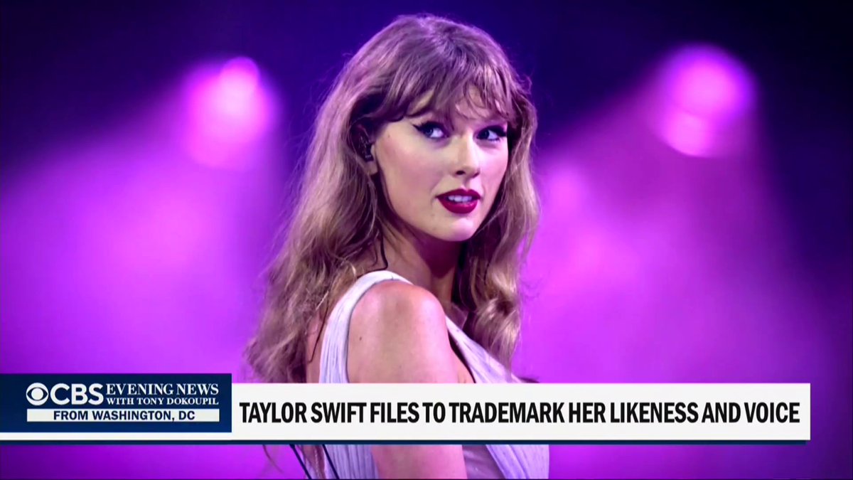 Taylor Swift has filed to trademark her voice and likeness over concerns of AI misuse by advertisers or impersonators.