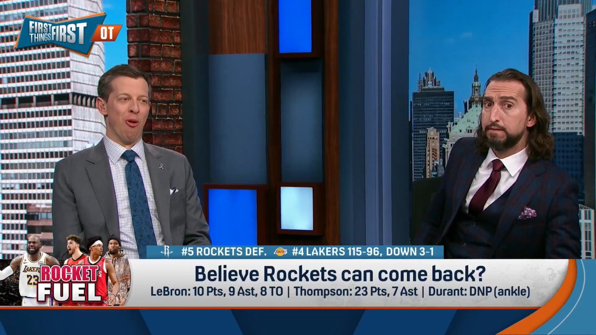 “LeBron James is not going to be the first and only player ever to lead a team to blow a 3-0 lead.” nick wright says there’s no amount of money he wouldn’t bet on the Lakers winning the series: