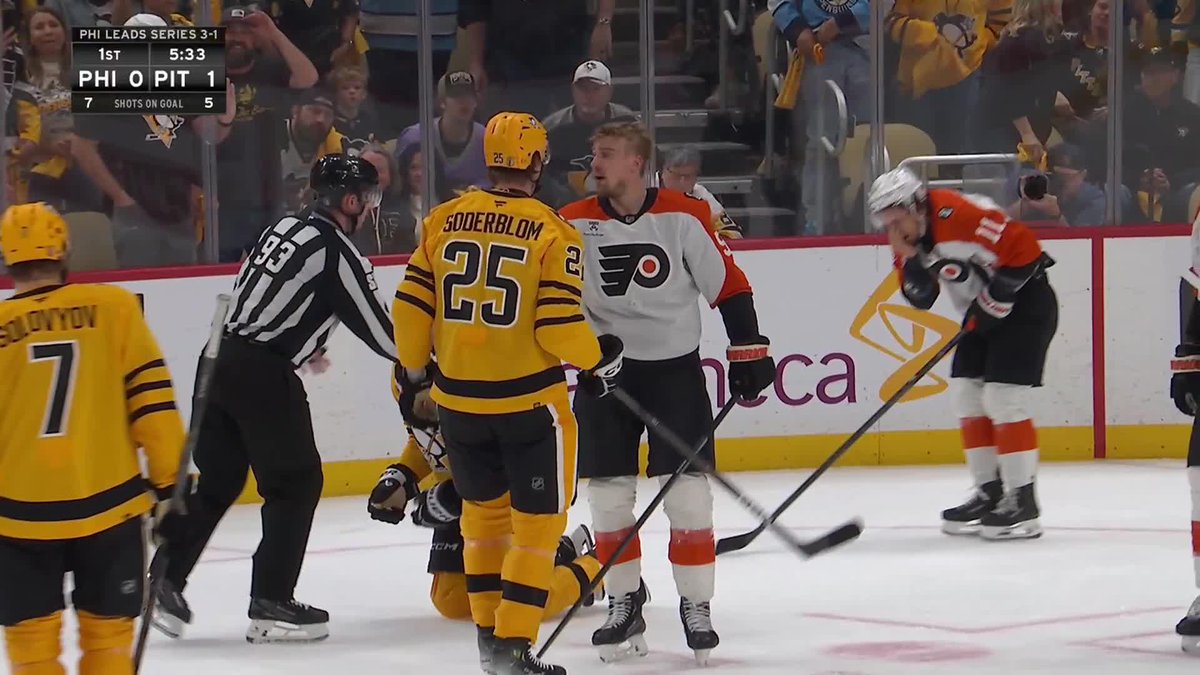 Garnet Hathaway and Evgeni Malkin stirring it up between whistles… classic