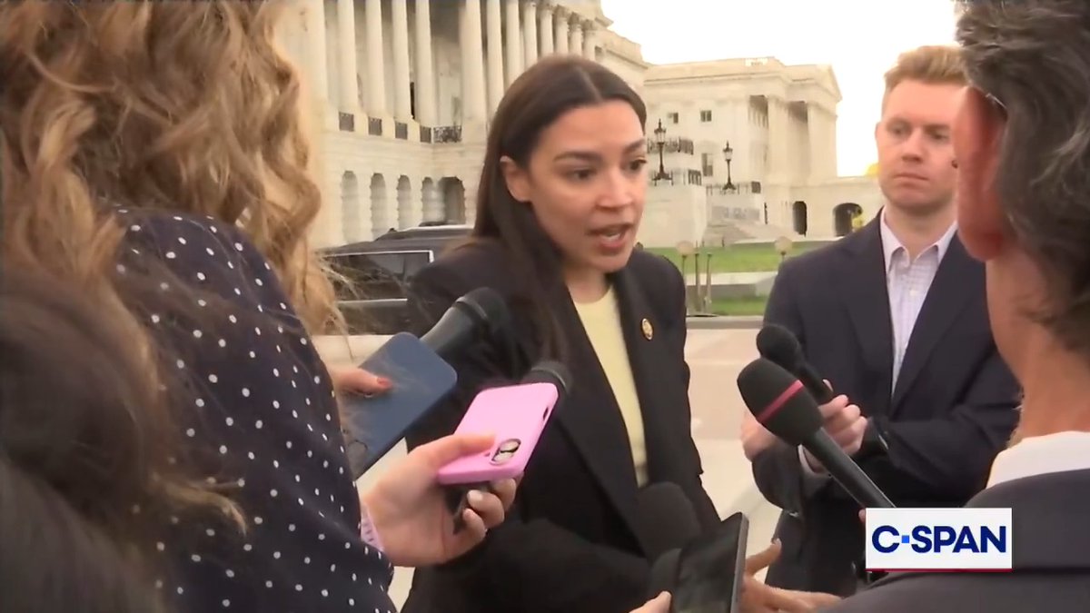 Representative Alexandria Ocasio-Cortez (Rep. Alexandria Ocasio-Cortez Alexandria Ocasio-Cortez) on White House Correspondents' Dinner shooting, bemoaning a lack of security for public officials but questioning President Trump's proposed ballroom and calls for Democratic rhetoric to be toned down.