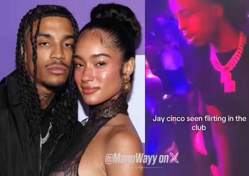 Alleged legendary Crip Jay Cinco was seen talking to girls in a club last night, while his pregnant fiancé Lala Baptiste was at home