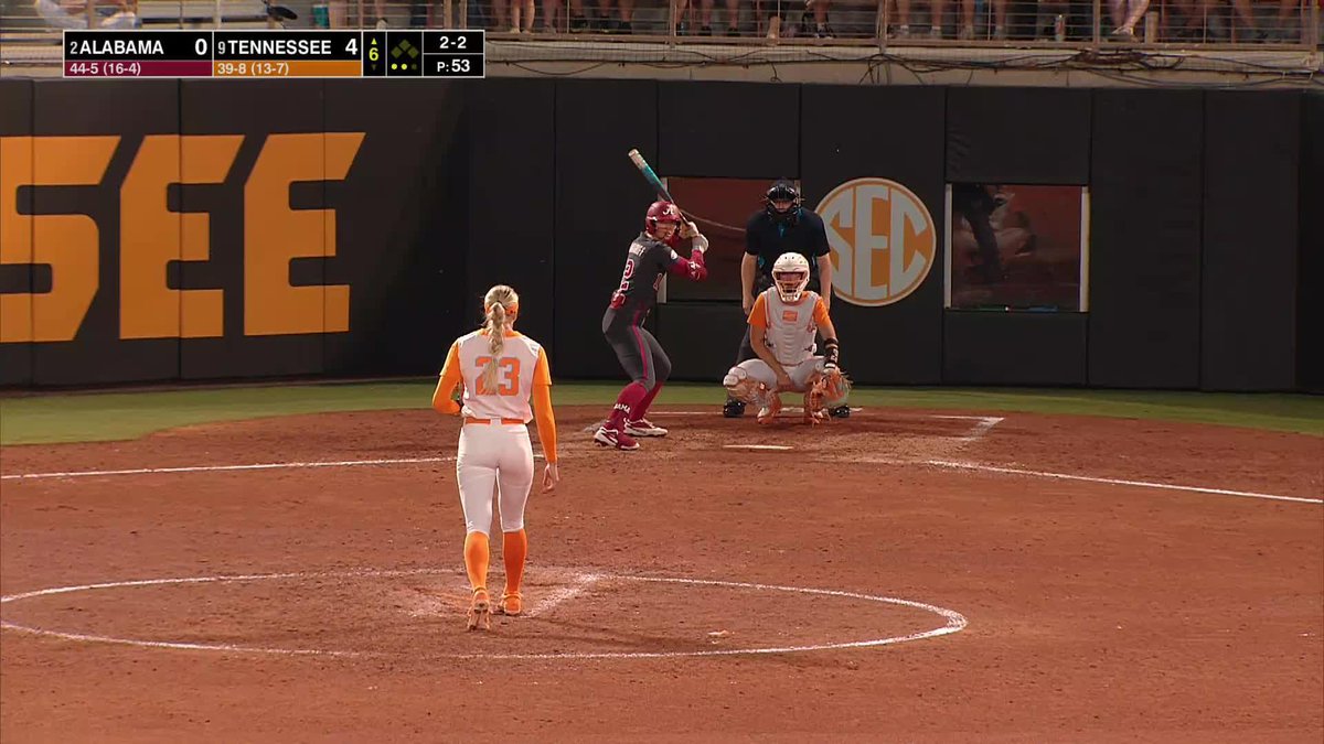 No thoughts, just Karlyn Pickens 🤩 #NCAASoftball x 🎥 SECN/ Tennessee Softball