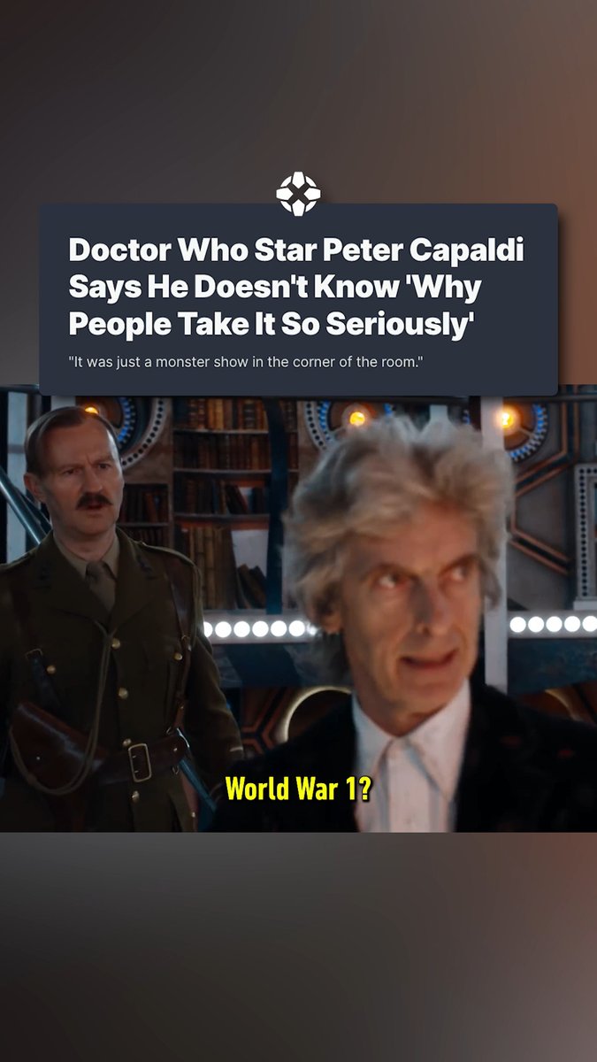 Peter Capaldi reminding Doctor Who fans to relax: